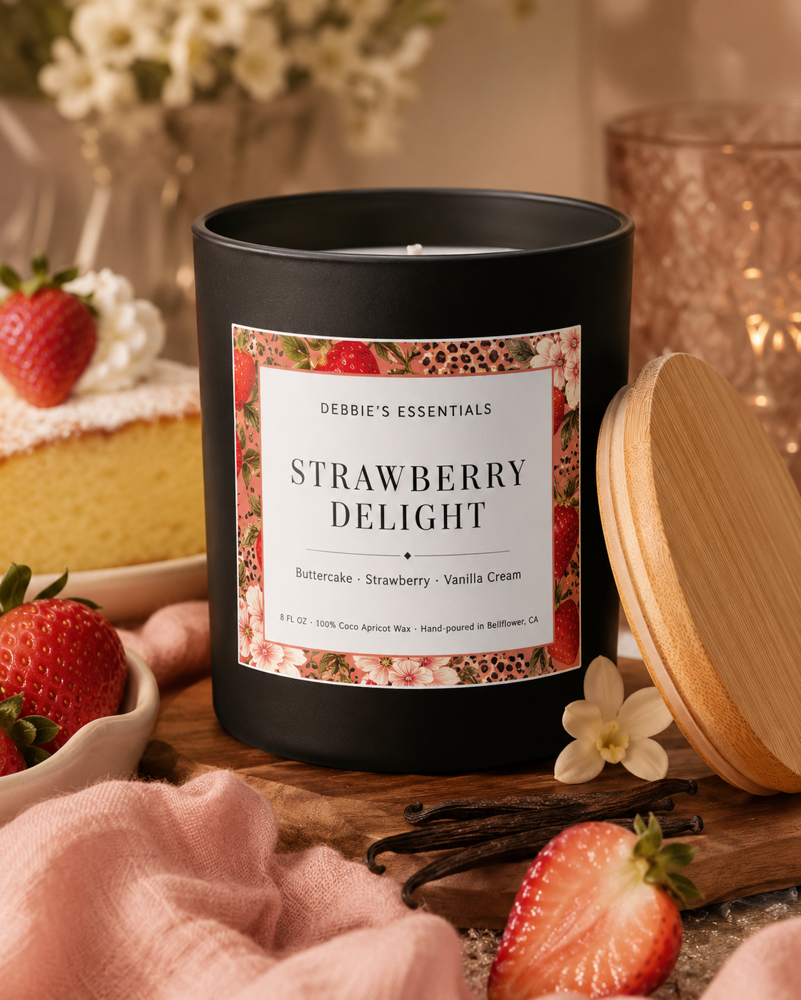 Strawberry Delight, Buttercake, Strawberry, Vanilla Cream